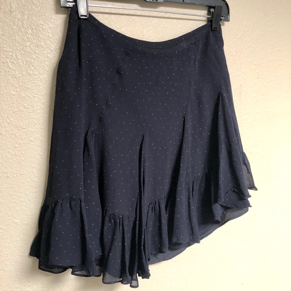 Club Monaco Polka Dot High Low Silk Skirt 2